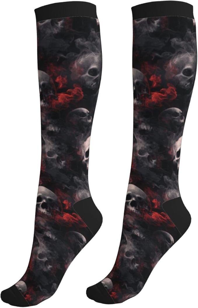 Compression Socks Knee High Circulation Support Socks For Women Men Athletic Running Work Hiking Cycling Travel