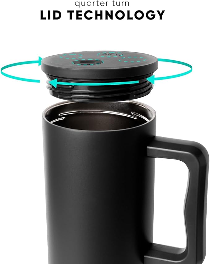 Simple Modern 40 oz Trek Tumbler with Handle and Straw Lid | Cup Holder Friendly Insulated Stainless Steel Travel Mug | Marian Blue