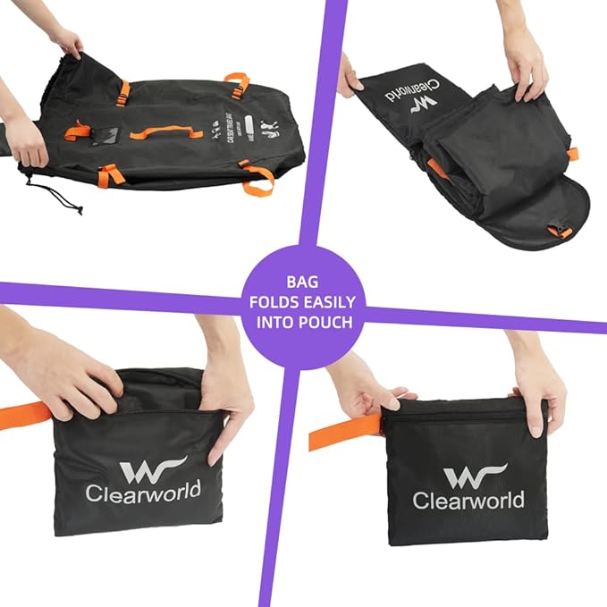 Clearworld Car Seat Travel Bag for Air Travel, Durable Gate Check Bag for Airport,Foldable Baby Stroller Travel Carry Bag, Fits Car Seats, Infant Carriers & Booster,Universal Size(Purple)