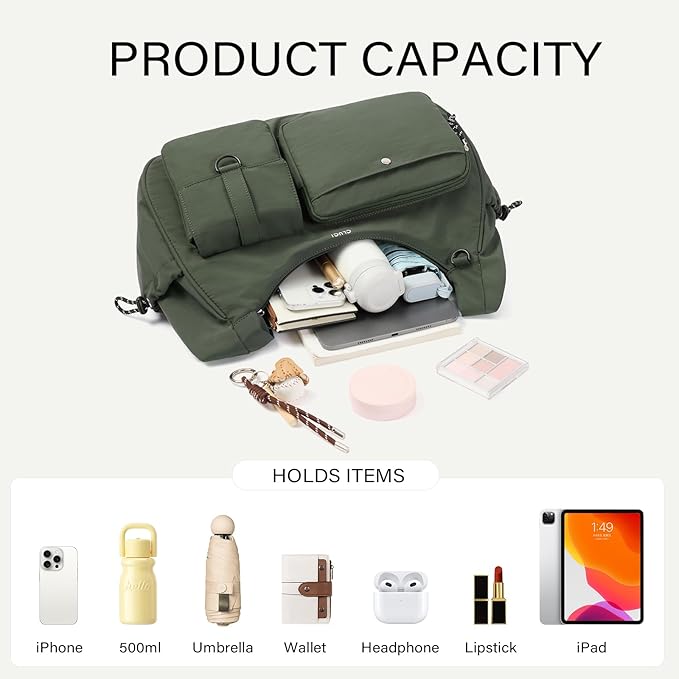 CLUCI Travel Purses for Women, Waterproof Nylon Crossbody Bags for Woman Trendy, Anti Theft Shoulder Handbags for Ladies