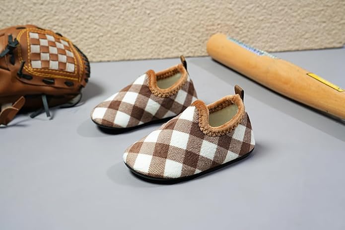 ditont Toddler Slippers Non-Slip Lightweight Comfortable Kids Indoor Grip House Home Shoes for Boys Girl