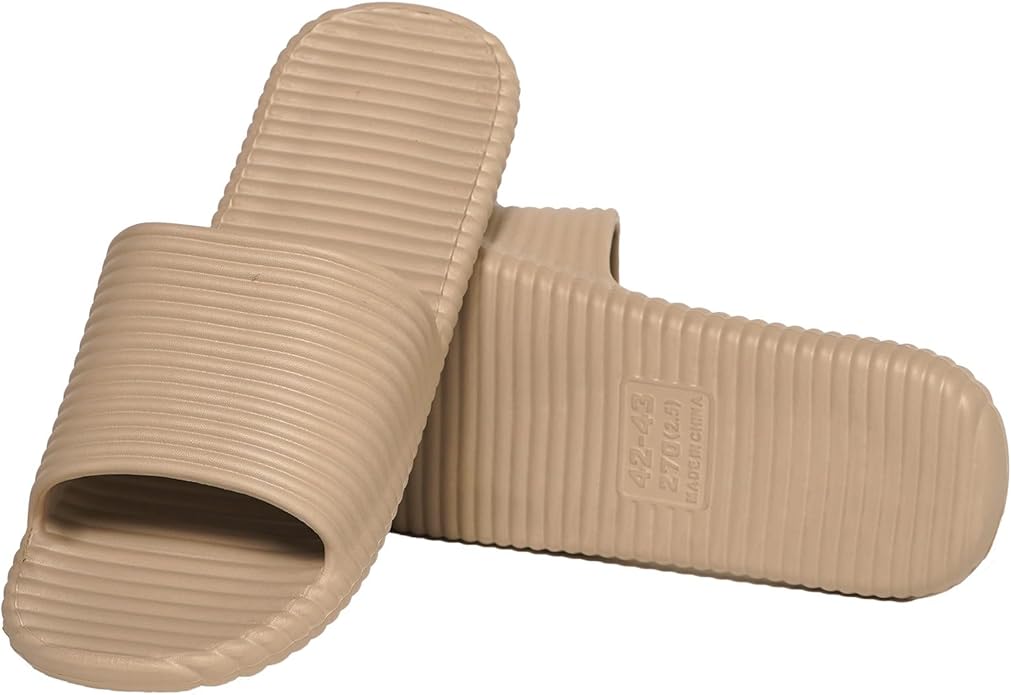Shower Shoes for Women's Men's Home Slides Quick Drying Non-Slip Indoor Outdoor Slipper for Spa Gym Pool Beach Sandal