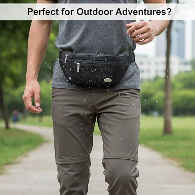 Entchin Fanny Pack for Women Men,Crossbody Belt Bag with 4-Zipper Pockets,Adjustable Waist Bag Pack,One of the Most Popular Travel Essential Gifts for Walking,Traveling,Cycling