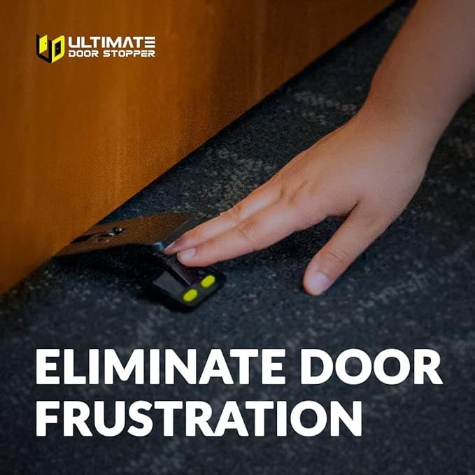 Ultimate Door Stopper | Pocketstop | Non Slip Rubber Feet Door Stop | Foldable Door Wedge | Lightweight & Portable Door Holder | Portable Door Lock | Door Stopper Wall Protector