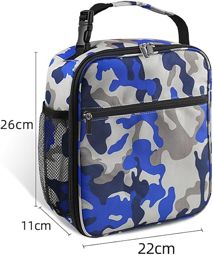 Insulated Lunch Bag for Men and Women, Leakproof Lunch Box with Mesh Pockets for Work, Gym, Travel or Camping, Lightweight and Easy Clean