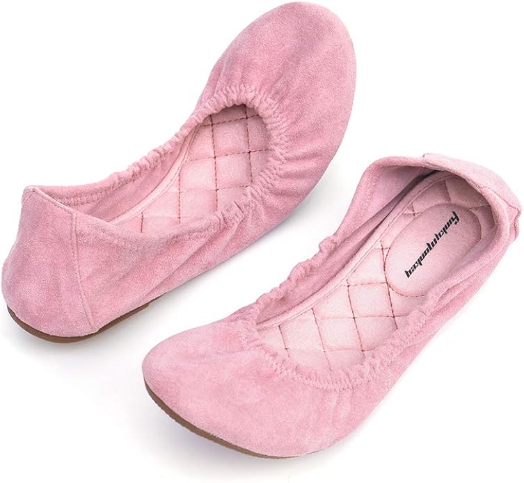 FUNKYMONKEY Women's Ballet Flats Soft Round Toe Comfortable Shoes