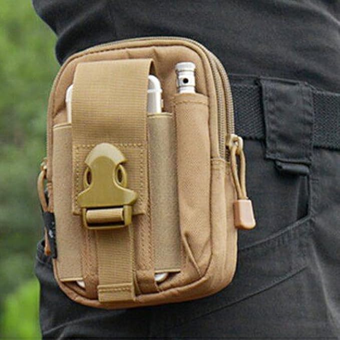Outdoor Tactical Waist Bag Molle Pouch Military Hip Waist Compact Belt Bag Pouch Wallet Camping Phone Power Bank Camping Hiking Gear Tool Organizer