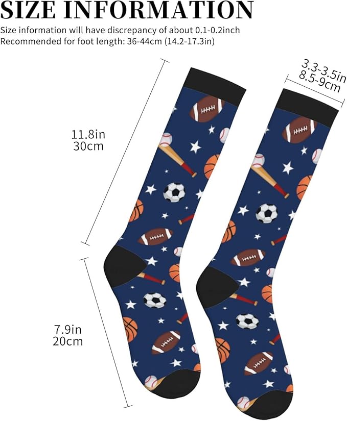 Compression Socks Knee High Circulation Support Socks For Women Men Athletic Running Work Hiking Cycling Travel