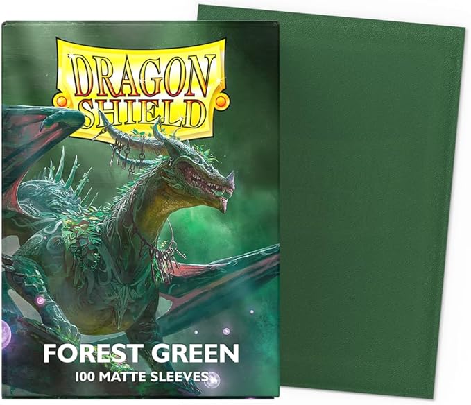 Dragon Shield | Standard Size Card Matte Sleeves | 100 CT - Smooth & Tough Premium TCG Sleeves | Compatible with Pokemon, Flesh & Blood, One Piece & Magic The Gathering | Forest Green