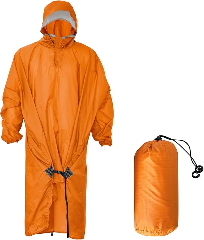 YDYJKI Hooded Rain Poncho Waterproof Raincoat Jacket for Men Women Adults,Lightweight Waterproof Rain Gear