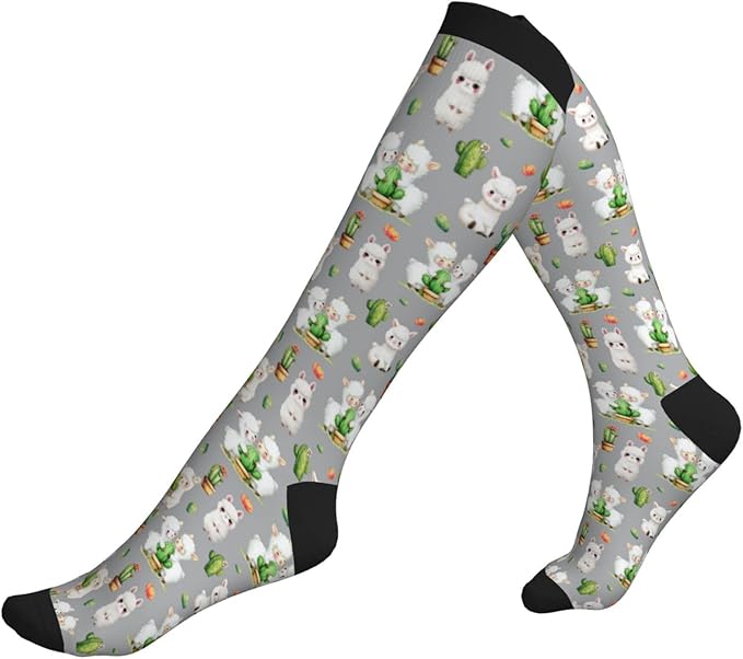 Compression Socks Knee High Circulation Support Socks For Women Men Athletic Running Work Hiking Cycling Travel