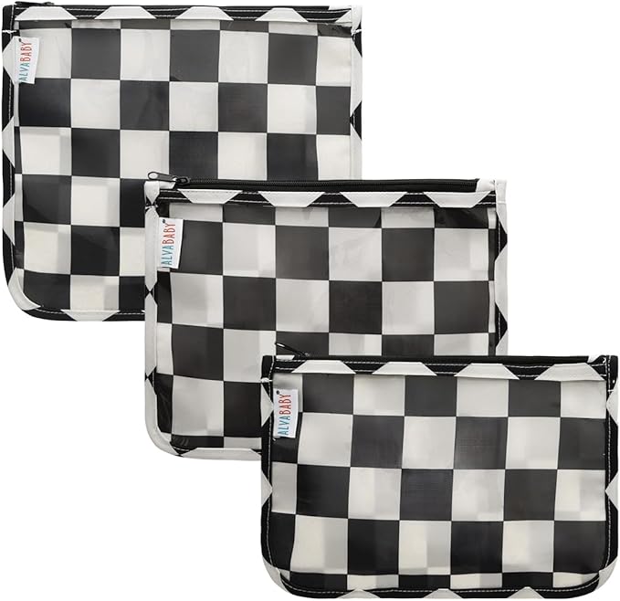 ALVA Diaper Bag Pouches | 3pcs Mess-Proof Travel Toiletry | TSA Approved Toiletry Bag | Cosmetic Makeup Bag Diaper Organizer for Baby and Mom Essentials