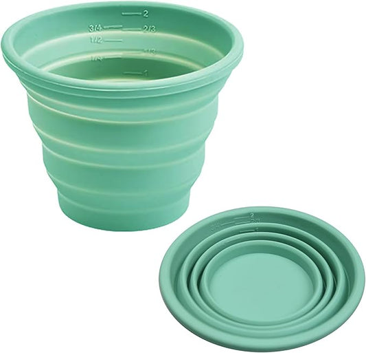 Silicone Collapsible Cups for Traveling, Reusable Folding Travel Cup, Small Portable Backpacking Camping Cup for Outdoor, 300ml, 1Pack