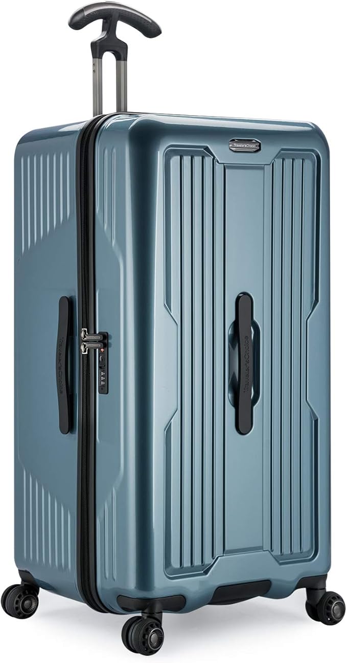 Traveler's Choice Ultimax II Polycarbonate Hardside Luggage with Spinner Wheels, Teal, 31-Inch Large Trunk