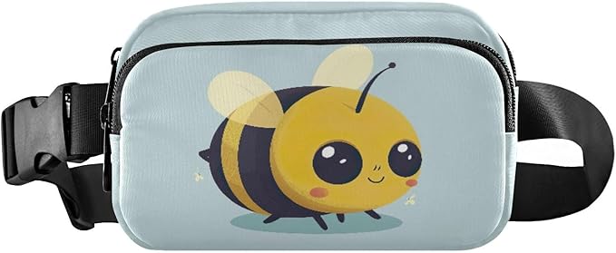 Kawaii Bee Fanny Pack for Women Men Water Resistant Fashion Waist Packs with Adjustable Strap Belt Bag for Travel Workout Jogging Hiking 21219273