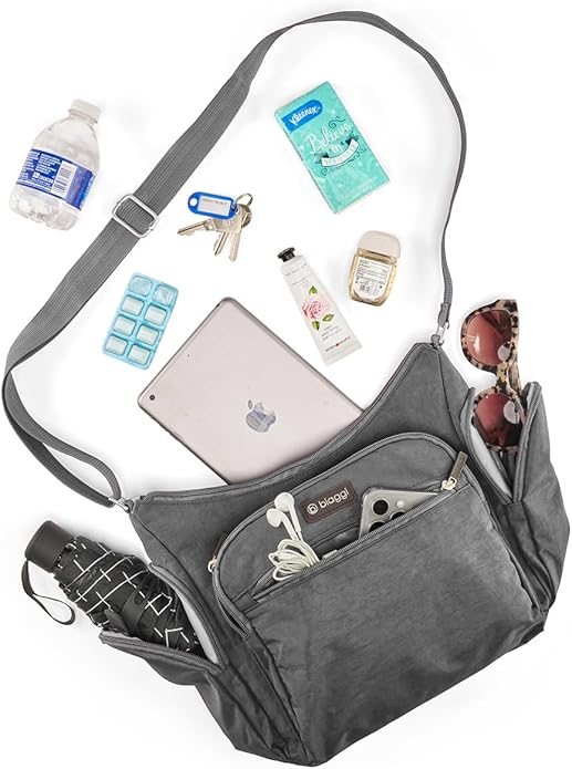 biaggi Flexmates Convertible Anti-Theft Crossbody Bag for Women | Lightweight On-The-Go Travel Organizer, RFID Blocking