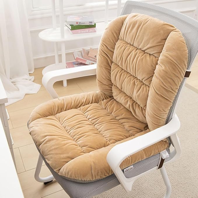 Desk Chair Cushion with Soft Seat and Back Support, 90x50cm