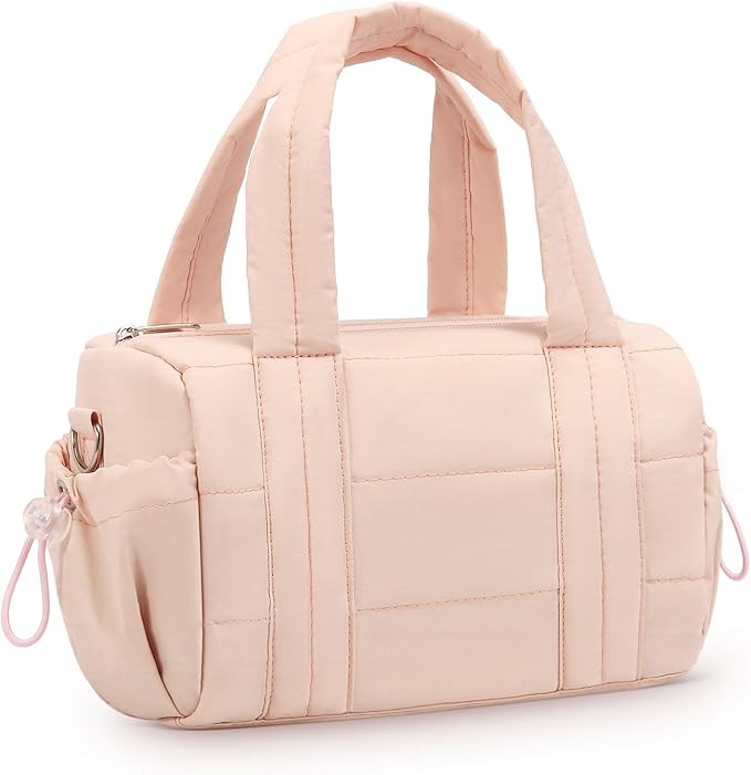 8L Mini Gym Bag for Women, Small Size Sport Duffel Bag for Yoga Dance Swimming, Water-Resistant Compact Workout Bag with Adjustable Strap, Pink
