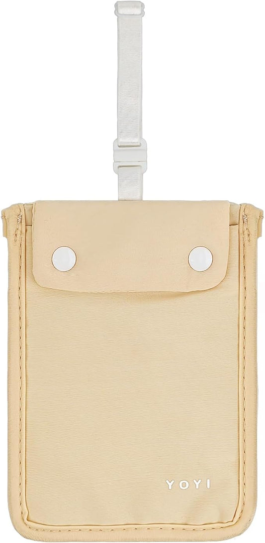 YOYI YOYI RFID Undercover Bra Wallet,Travel Pouch,Secret Pocket - Credit Cards & Money & Valuables with Adjustable,Elastic Strap Suitable for All Bra Sizes Large