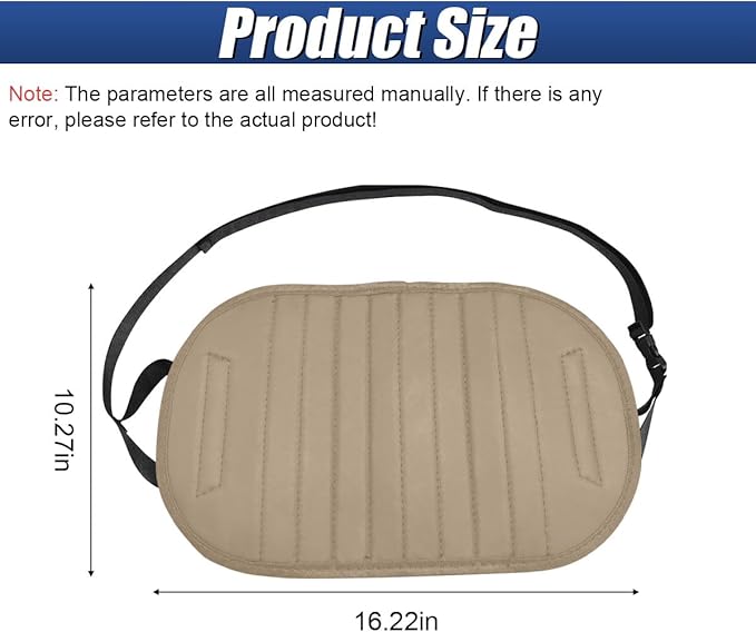 YoRise Car Seat Foot Rest for Adult, Auto Rear Seat Hanging Supportive Foot Hammock with Adjustable Strap, Portable Vehicle Footrest Pad for Air Travel, Office Use, and Car Trips (Beige)