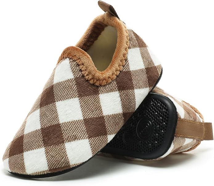 ditont Toddler Slippers Non-Slip Lightweight Comfortable Kids Indoor Grip House Home Shoes for Boys Girl