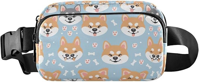 Kawaii Shiba Inu Dog Fanny Pack for Women Men Water Resistant Fashion Waist Packs with Adjustable Strap Belt Bag for Travel Workout Jogging Hiking 21219127