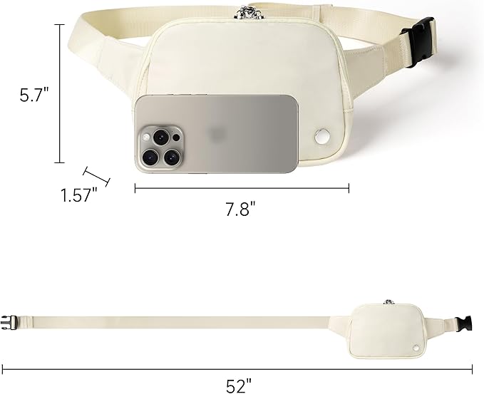 Anti Theft Fanny Pack 2L Belt Bag Crossbody Bag for Women Men Rfid Blocking Sling Waist Bags for Travel, Beige