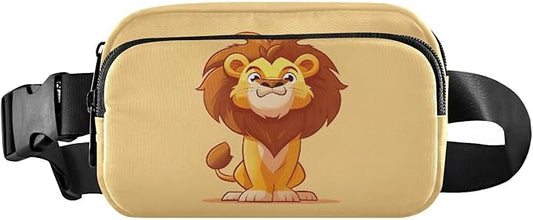 Kawaii Lion Fanny Pack for Women Men Water Resistant Fashion Waist Packs with Adjustable Strap Belt Bag for Travel Workout Jogging Hiking 21218805