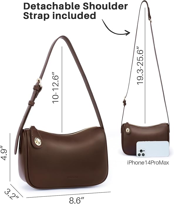 CHOLISS Shoulder Bag for Women, RFID Anti-Theft Crossbody Bags for Women, Vegan Leather Purse Handbags with Zipper Closure