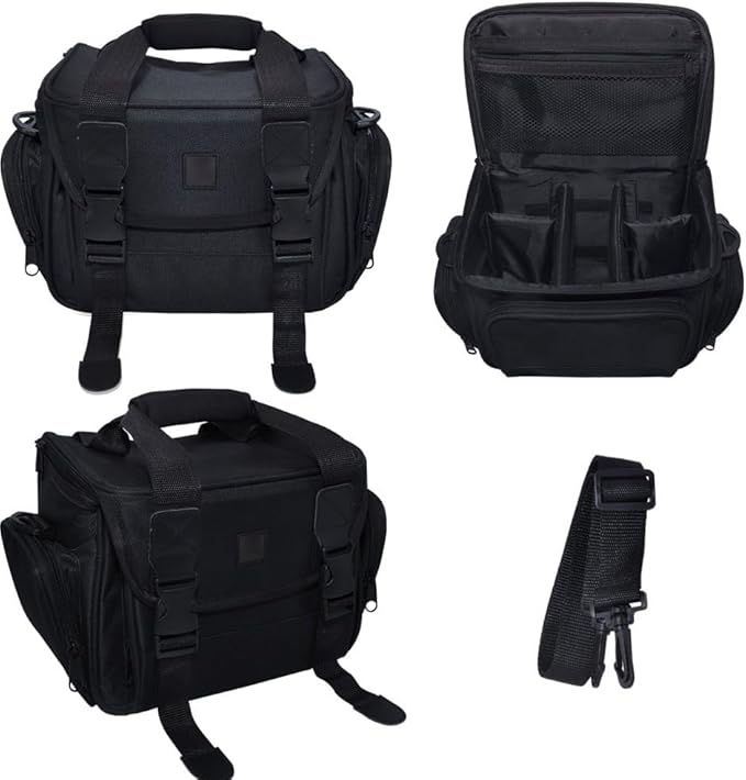 Extra Large Camera Bag Fully Padded Gadget Case with Dual Buckles for Sony,Nikon, Canon, Olympus, Pentax, Panasonic, Samsung & Many More SLR Cameras & Camcorders
