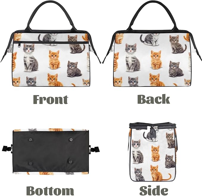 Funny Animal Cat Overnight Weekender Bag for Women Men Travel Duffel Bags Waterproof Luggage Carry on Sports Yoga Gym Bag