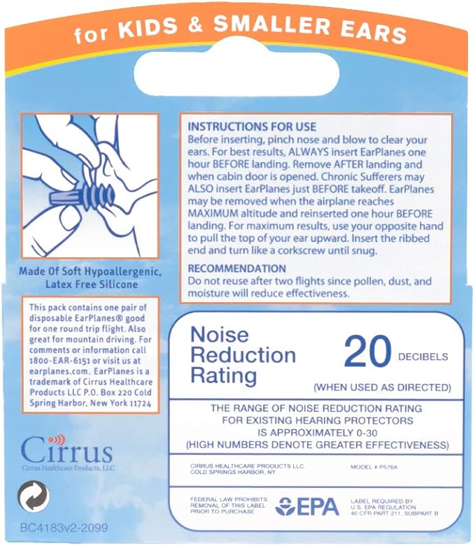Children's EarPlanes Plus- 1 Pair