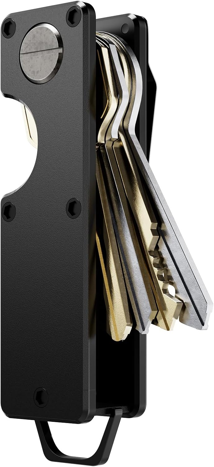 Key Organizer Compact Key Holder Metal Key Chain Minimalist key case key holder for keychain Secures 1-5 Keys