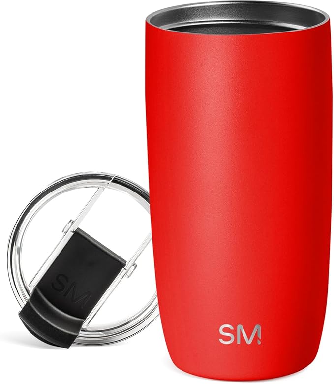 Simple Modern Travel Coffee Mug Tumbler with Flip Lid | Reusable Insulated Stainless Steel Cold Brew Iced Coffee Cup Thermos | Gifts for Women Men Him Her | Voyager Collection | 16oz | Saffron