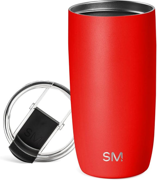 Simple Modern Travel Coffee Mug Tumbler with Flip Lid | Reusable Insulated Stainless Steel Cold Brew Iced Coffee Cup Thermos | Gifts for Women Men Him Her | Voyager Collection | 16oz | Saffron