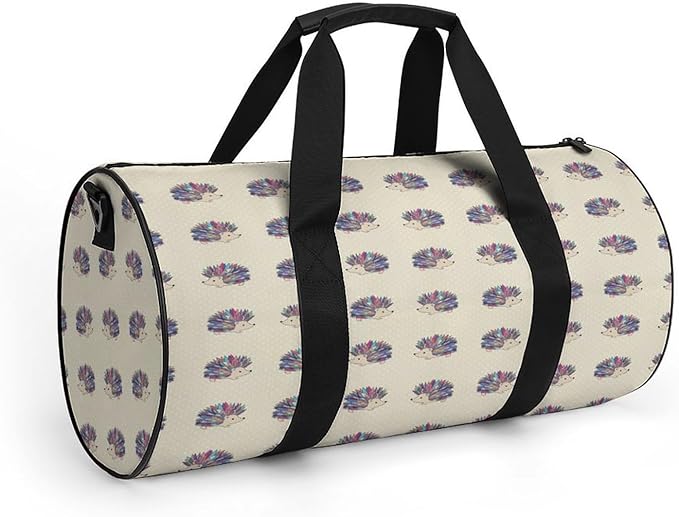 Workout Lightweight Duffel Bags Hedgehog Polka Dot Carry On Weekender Overnight Bag Gym Sport Yoga Dance Bags