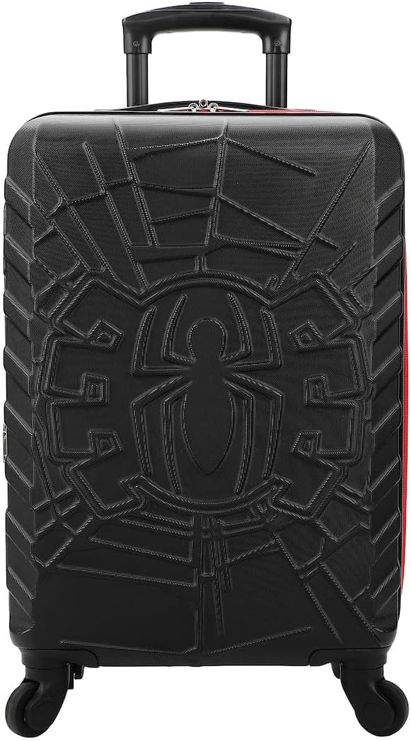 Bioworld Marvel Spider-Man Spider Logo Black 22" 4-Wheel Rolling Luggage