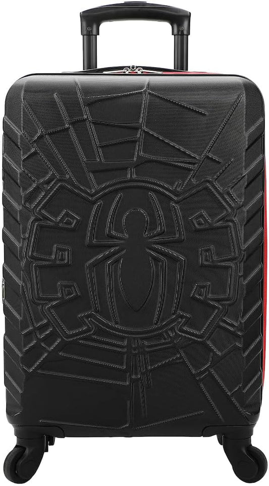 Bioworld Marvel Spider-Man Spider Logo Black 22" 4-Wheel Rolling Luggage