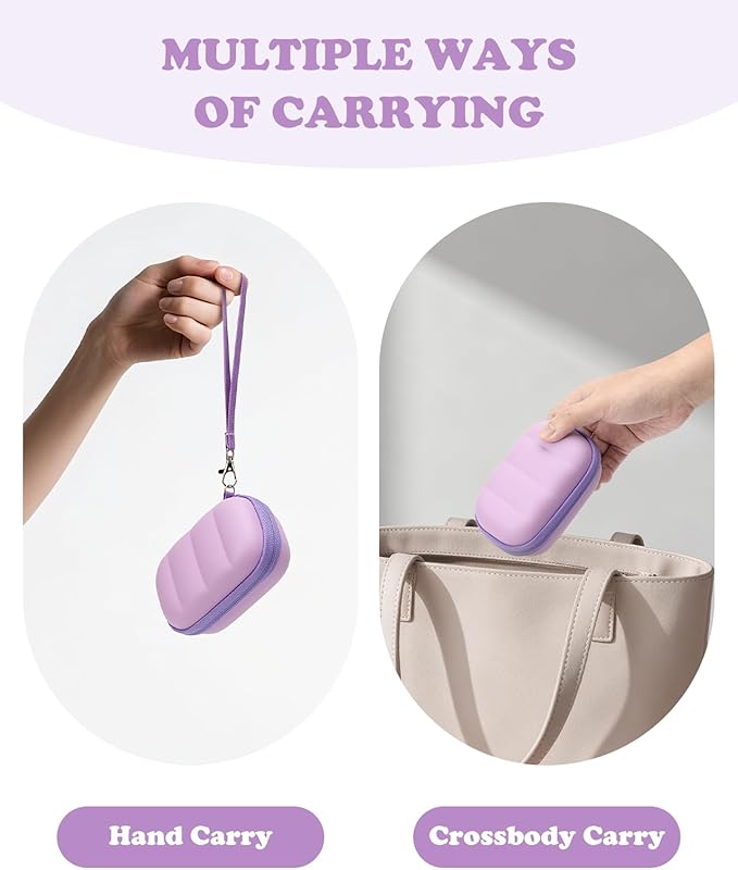 Digital Camera Case Compatible with CAMKORY DC403/ KODAK PIXPRO FZ55/ FZ45/ STUOGYUM DC402-AF, Small Hard Shell Bag with SD Card Storage for Travel (Violet)