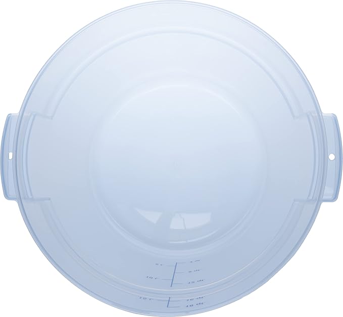 Carlisle FoodService Products Storplus Round Food Storage Container with Stackable Design for Catering, Buffets, Restaurants, Polypropylene (Pp), 18 Quart, Clear, (Pack of 6)