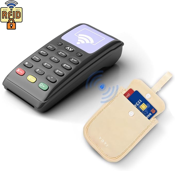 YOYI YOYI RFID Undercover Bra Wallet,Hidden Travel Pouch,Secret Stash Pocket - Credit Cards & Money & Valuables with Adjustable,Elastic Strap Suitable for All Bra Sizes