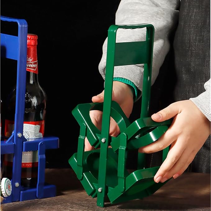 Portable Plastic Drink Carrier,Reusable Beer Bottle Coffee Cup Holder,Beverage Cup Drink Caddy for Delivery,2 Holes Cup Holders with Handle for Catering Restaurant Travel Car,Green