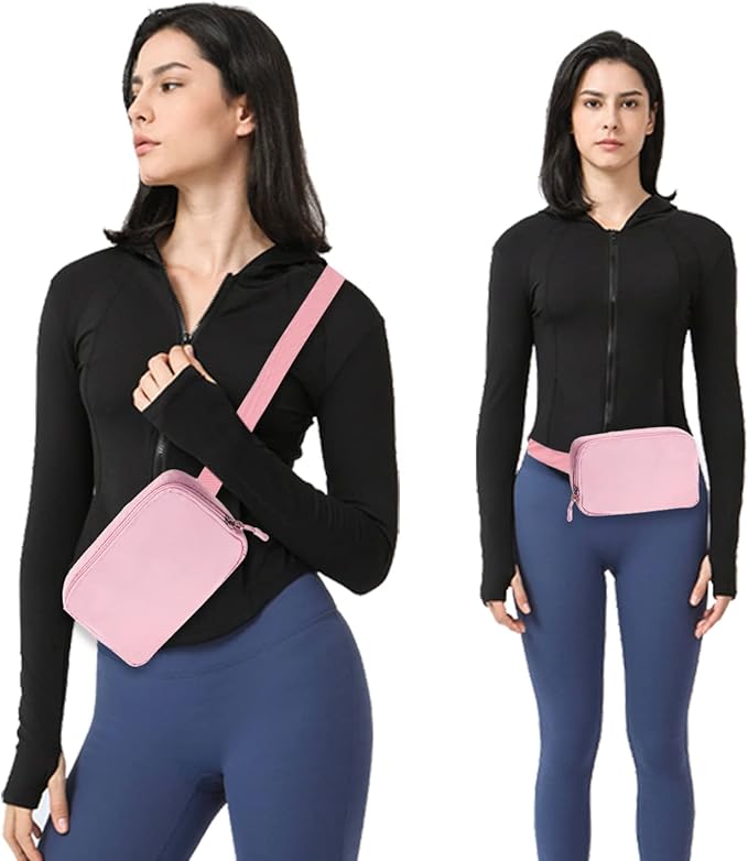 Belt bag Fanny pack crossbody bags for women Everywhere belt bag (pink)