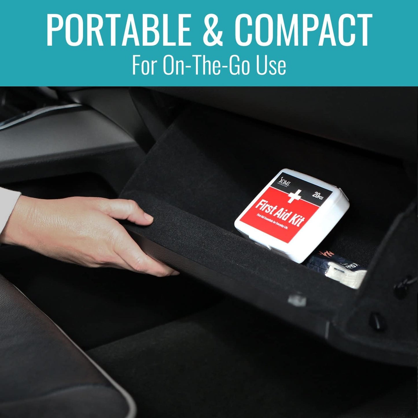 DMI First-Aid Kit, Mini 20-Piece Kit, Small and Compact All-Purpose Use for Minor Cuts and Scrapes, Durable Water-Resistant Case, Convenient and Portable, FSA & HSA Eligible