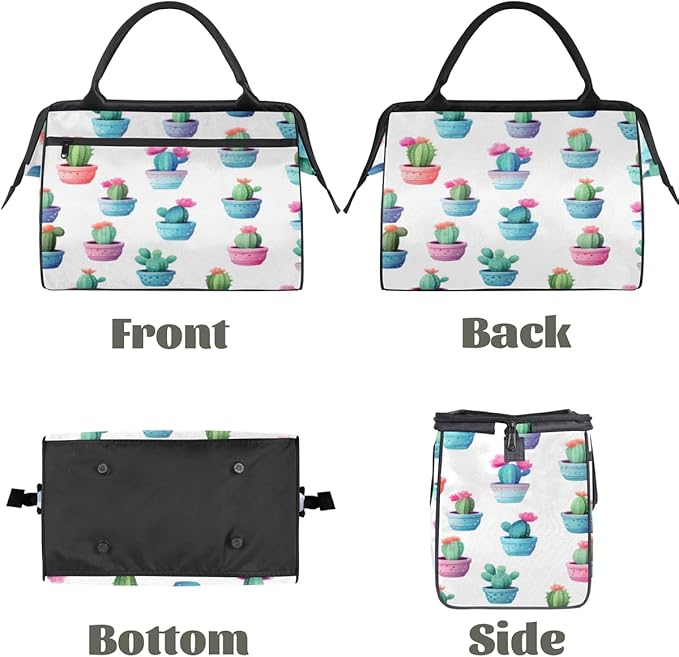 Cactus Overnight Weekender Bag for Women Men Travel Duffel Bags Waterproof Luggage Carry on Sports Yoga Gym Bag