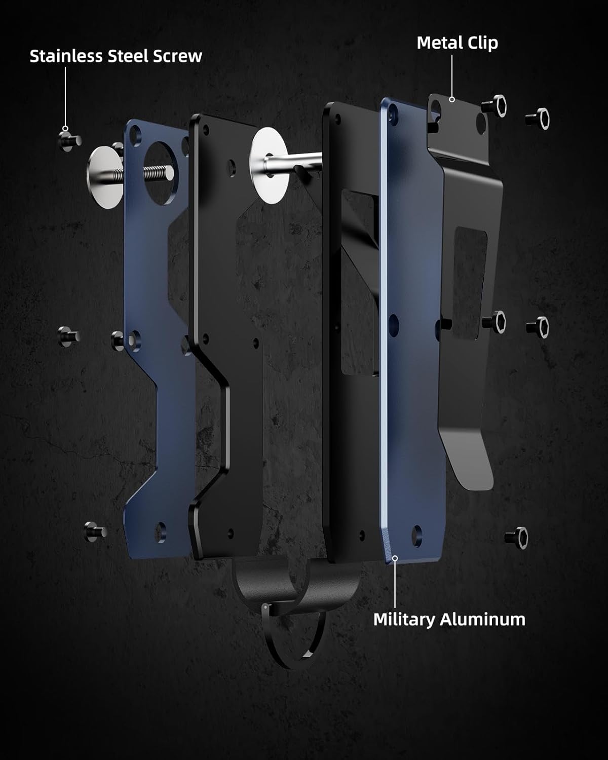 Key Organizer Compact Key Holder Metal Key Chain Minimalist key case key holder for keychain Secures 1-5 Keys