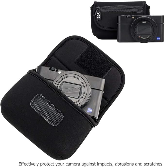 JJC Compact Camera Case Travel Pouch Sleeve for Canon G7X G9X G5X SX740 SX620 Sony ZV-1 II ZV1 ZV-1F ZV1F RX100 VII VI VA IV Olympus TG-7 TG-6 TG-5 TG-4 Fuji XP140 XP130 XP90 Ricoh GR IV III II & More