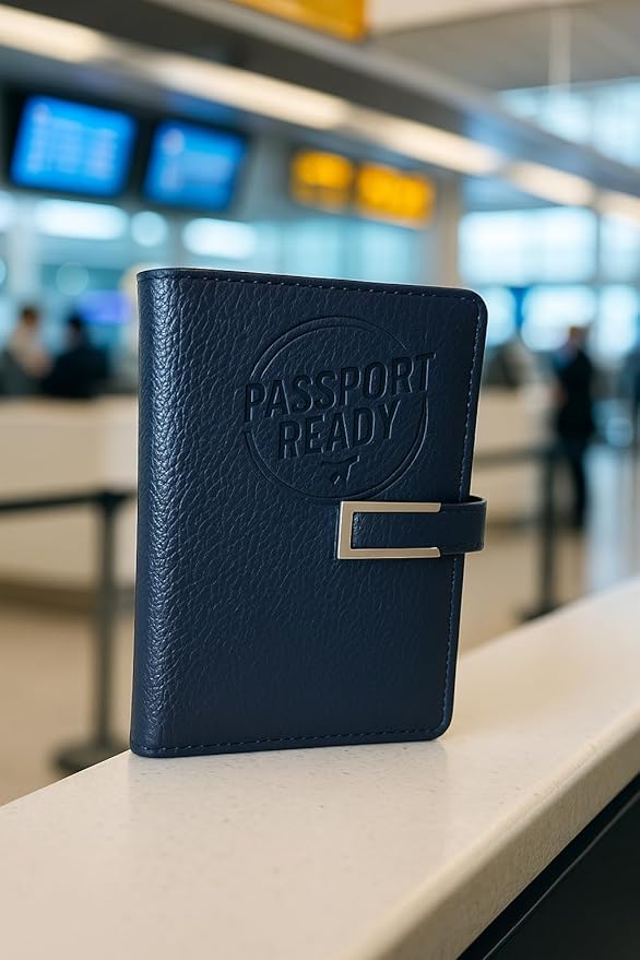 Moroa market Passport Holder for Travel – RFID Blocking Wallet, Slim Travel Essentials Organizer with Magnetic Strap, Boarding Pass Pocket & Easy-Access Slots, Cruise Accessories Gift for Men & Women