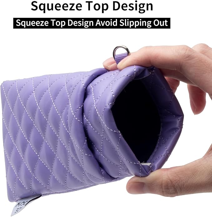 Face Shadow Double Glasses Case Soft Eyeglass Case For Women Men Squeeze Top Sunglasses Case With Cleaning Cloth