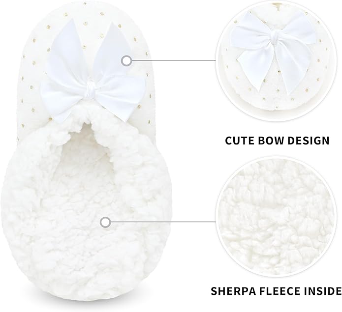 Panda Bros Slipper Socks for Women Grippers, Fuzzy Cozy Fleece Slipper Socks, Soft, Warm House Slippers